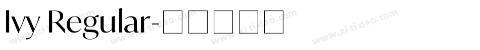 Ivy Regular字体转换